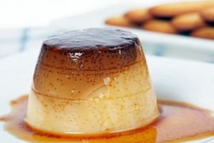 Пудинг нежный самурайский с карамельным соусом
