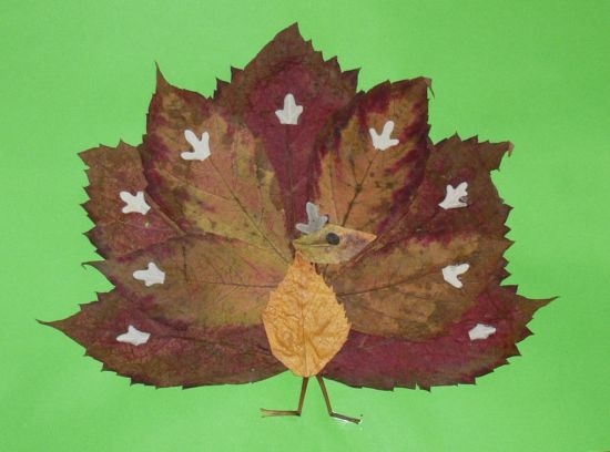 Как сделать рисунки из листьев